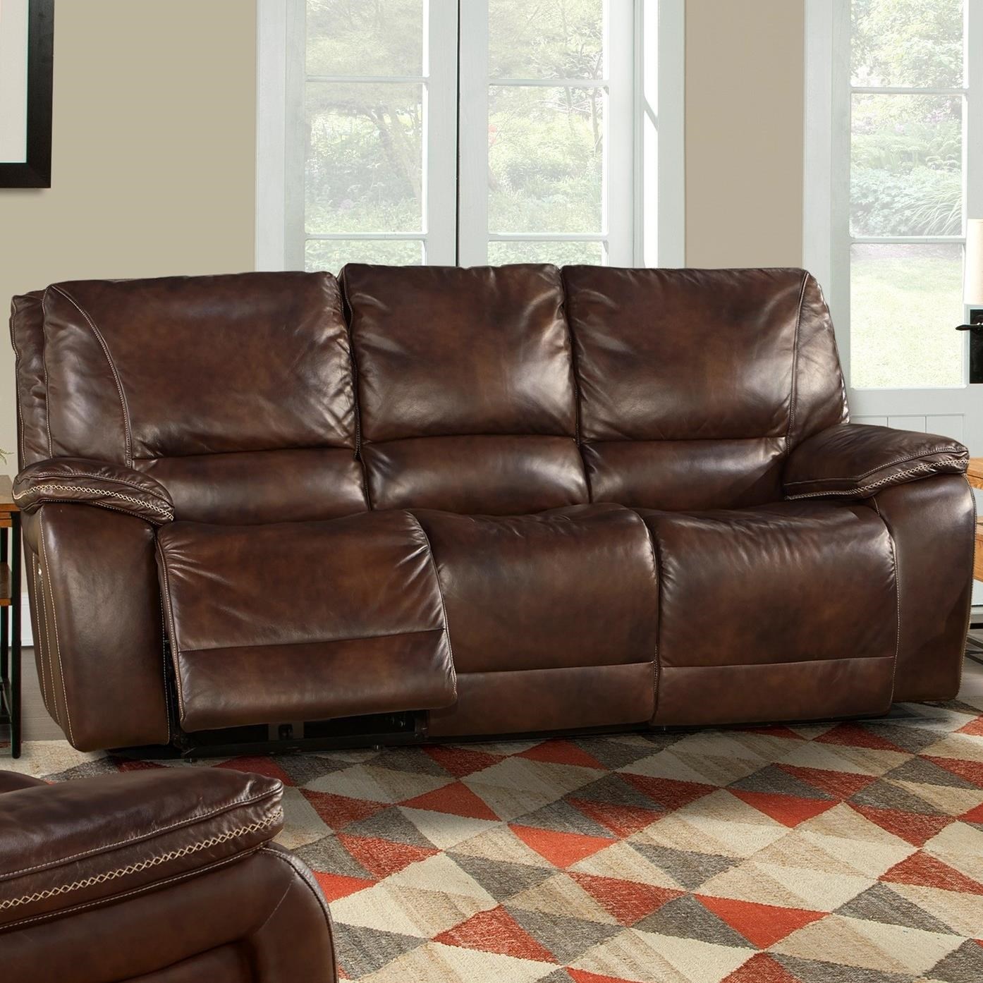 Electric reclining sofa with store usb ports